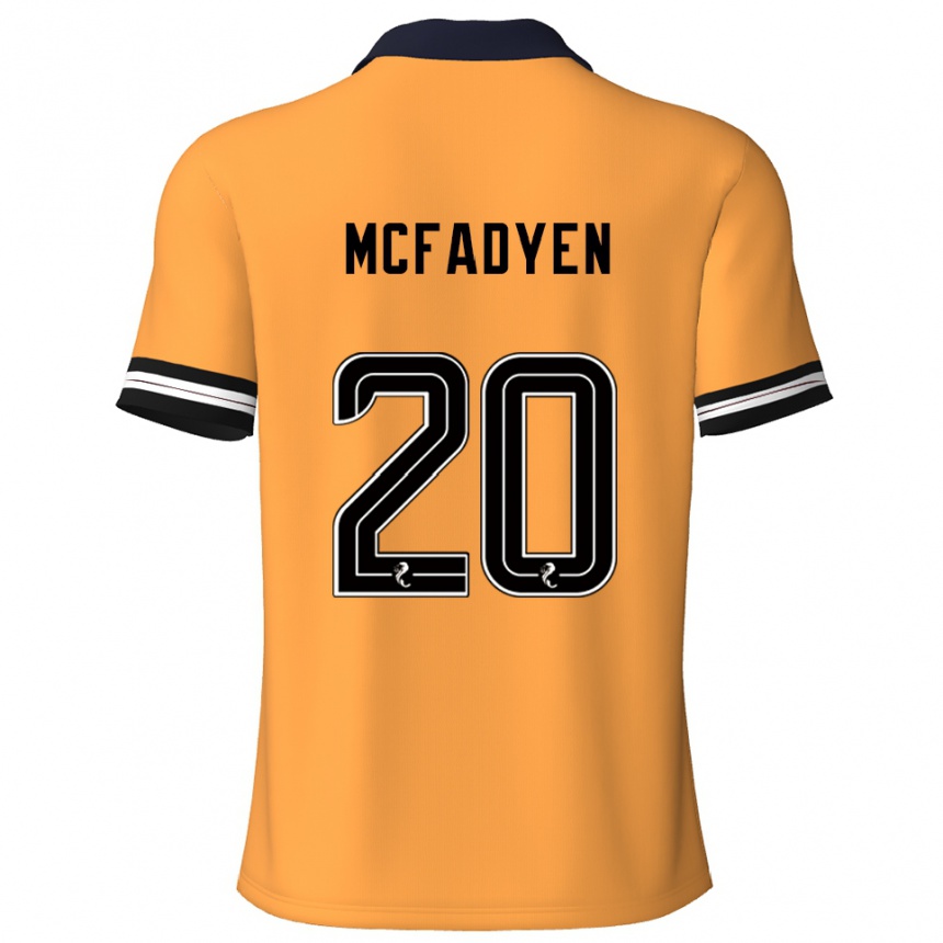 גברים כדורגל Emma Mcfadyen #20 צהוב שחור ג'רזי ביתית 2025/26