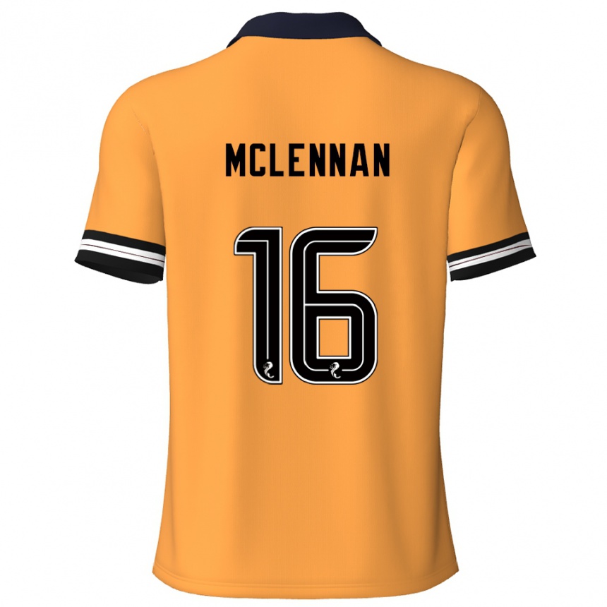 גברים כדורגל Connor Mclennan #16 צהוב שחור ג'רזי ביתית 2025/26