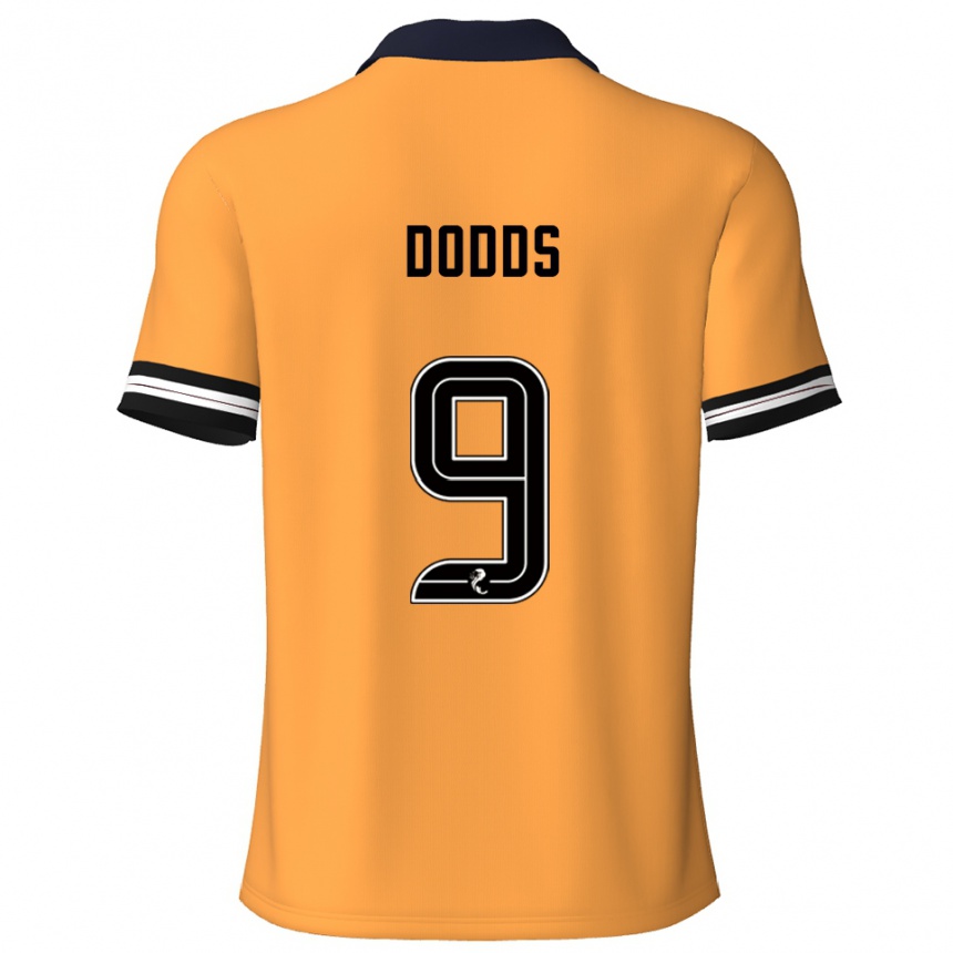 גברים כדורגל Jen Dodds #9 צהוב שחור ג'רזי ביתית 2025/26