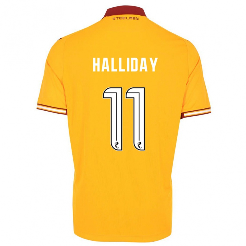 גברים כדורגל אנדי הולידיי #11 צהוב בורדו ג'רזי ביתית 2025/26
