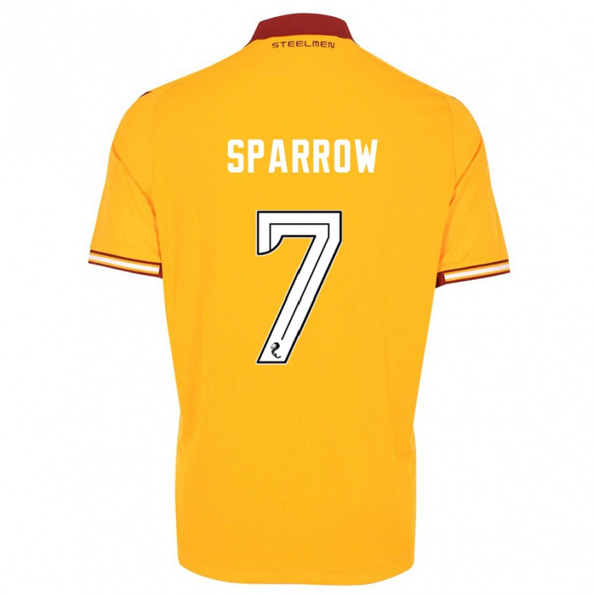 גברים כדורגל טום ספארו #7 צהוב בורדו ג'רזי ביתית 2025/26