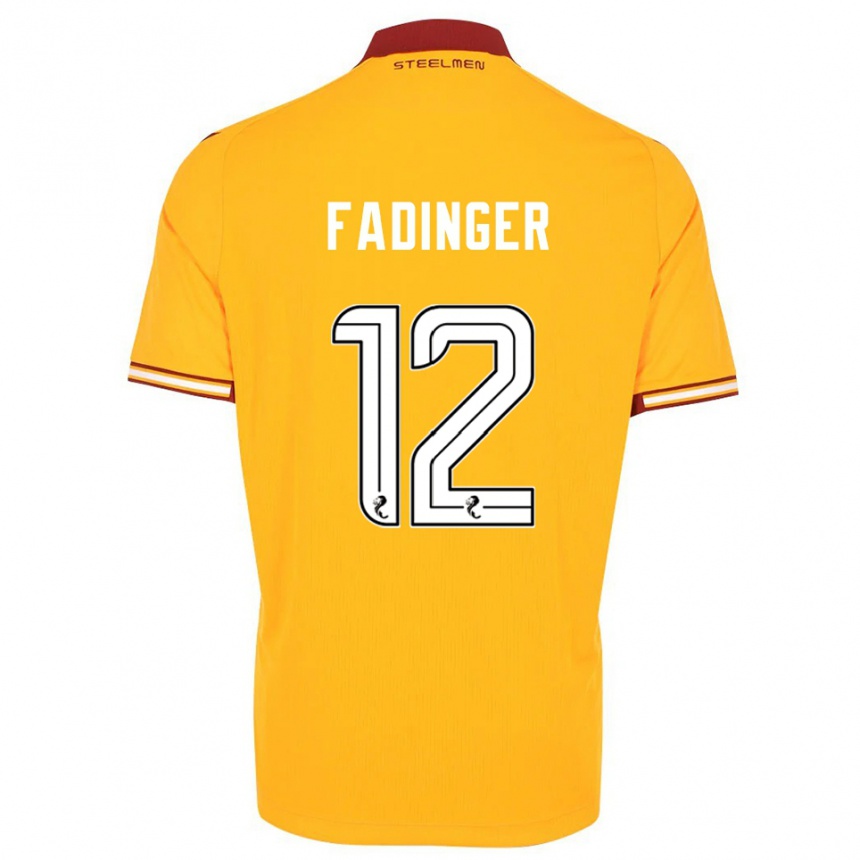 גברים כדורגל לוקאס פאדינגר #12 צהוב בורדו ג'רזי ביתית 2025/26