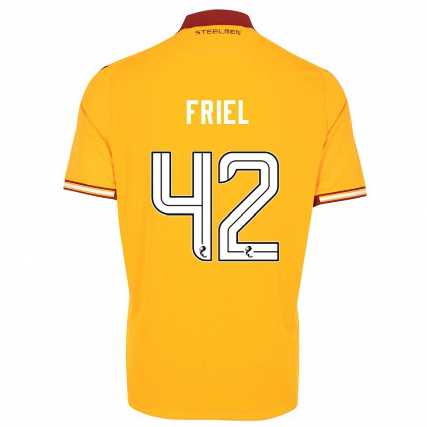 גברים כדורגל ג׳ון-ג׳ו פריל #42 צהוב בורדו ג'רזי ביתית 2025/26