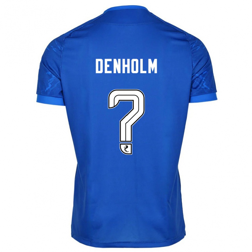 גברים כדורגל Ben Denholm #0 כחול לבן ג'רזי ביתית 2025/26