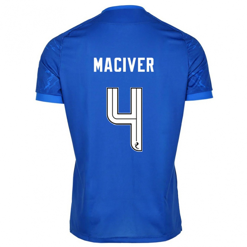 גברים כדורגל Ellie Maciver #4 כחול לבן ג'רזי ביתית 2025/26