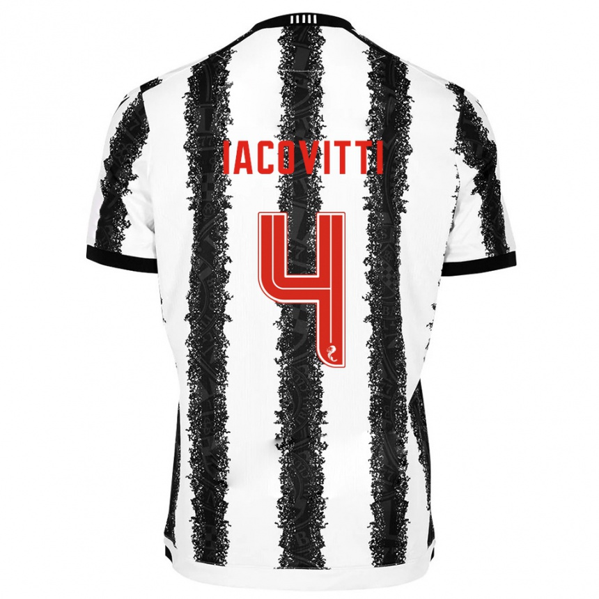 גברים כדורגל אלכס אייקוביטי #4 לבן שחור ג'רזי ביתית 2025/26