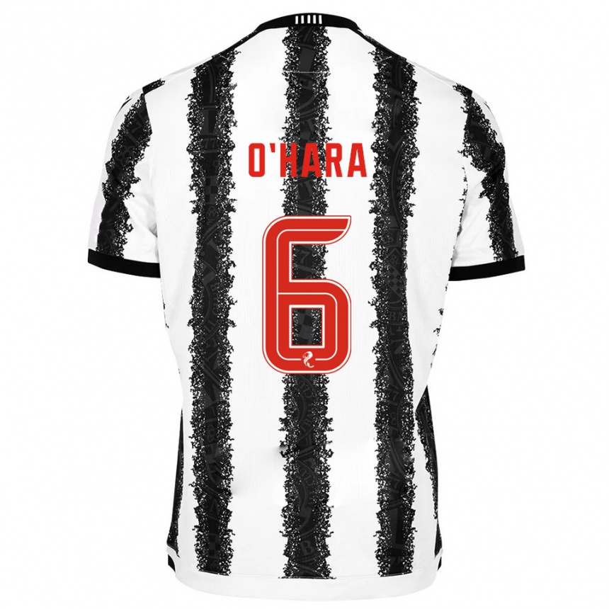 גברים כדורגל מארק אוהרה #6 לבן שחור ג'רזי ביתית 2025/26