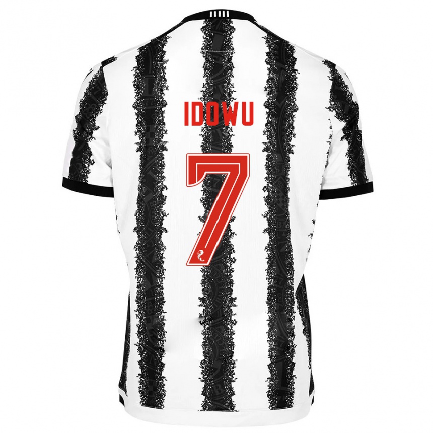 גברים כדורגל רולנד אידווו #7 לבן שחור ג'רזי ביתית 2025/26