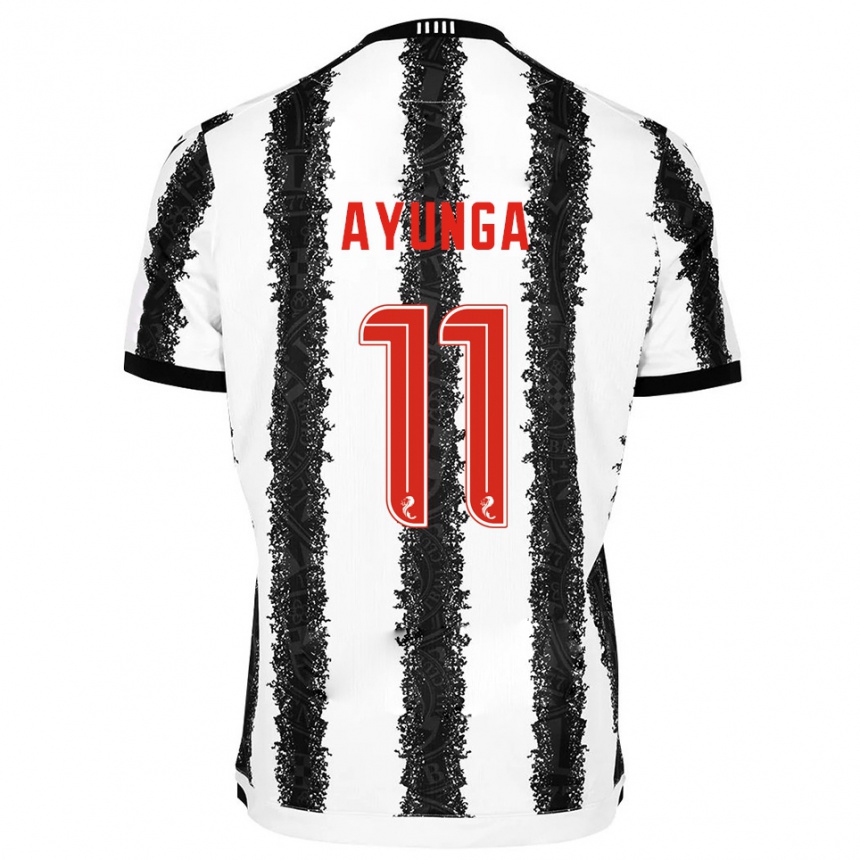 גברים כדורגל ג׳ונה איונגה #11 לבן שחור ג'רזי ביתית 2025/26