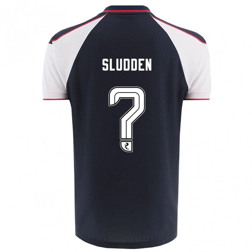 גברים כדורגל Erin Sludden #0 כחול נייבי לבן ג'רזי ביתית 2025/26