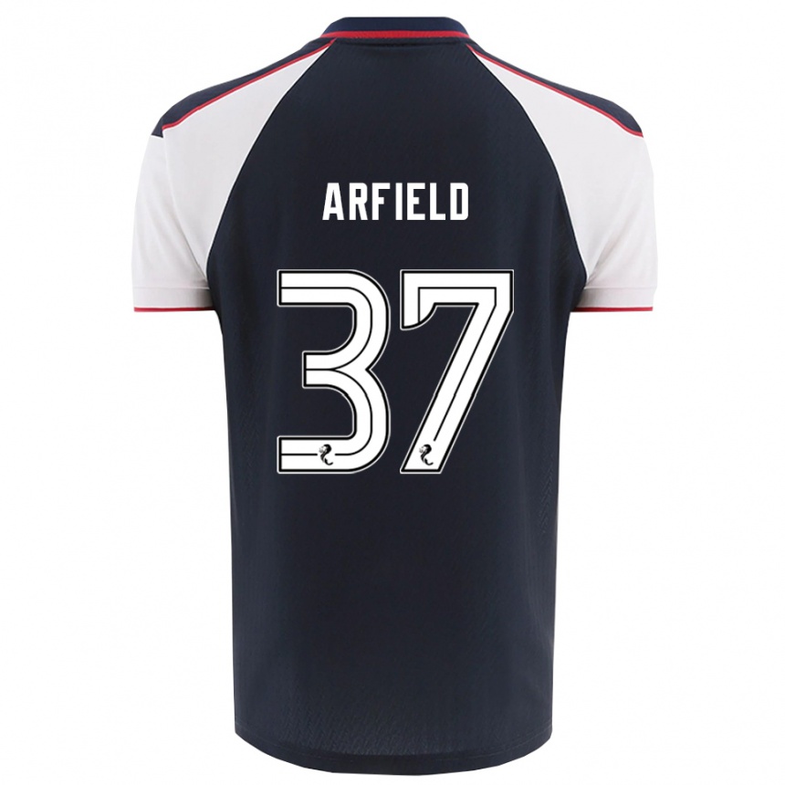 גברים כדורגל סקוט ארפילד #37 כחול נייבי לבן ג'רזי ביתית 2025/26