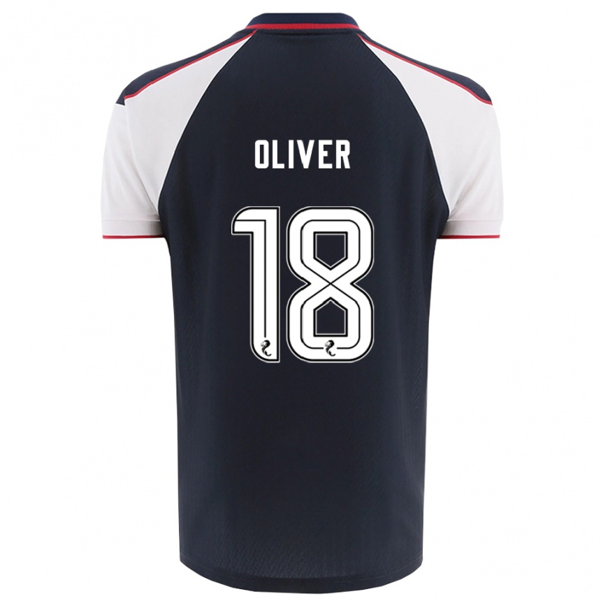 גברים כדורגל Gary Oliver #18 כחול נייבי לבן ג'רזי ביתית 2025/26