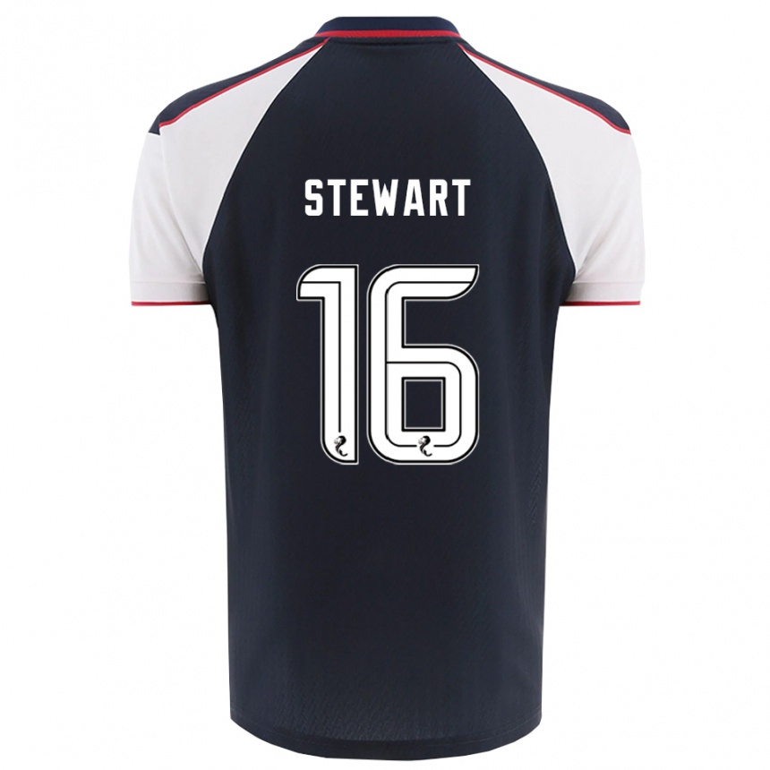 גברים כדורגל בארני סטיוארט #16 כחול נייבי לבן ג'רזי ביתית 2025/26
