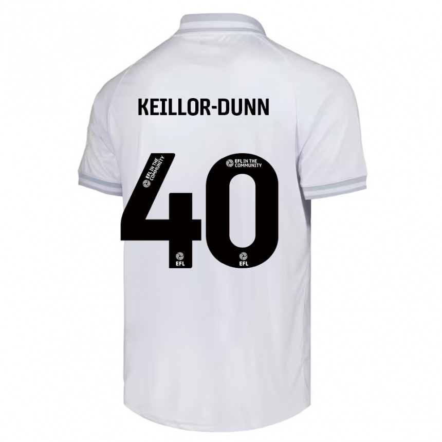 גברים כדורגל דייוויס קיילור-דאן #40 לבן אפור שחור הרחק ג'רזי 2025/26