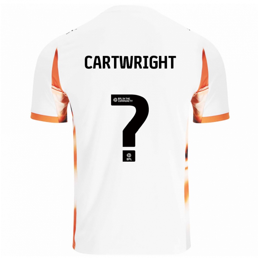 גברים כדורגל Nyah Cartwright #0 לבן כתום שחור הרחק ג'רזי 2025/26