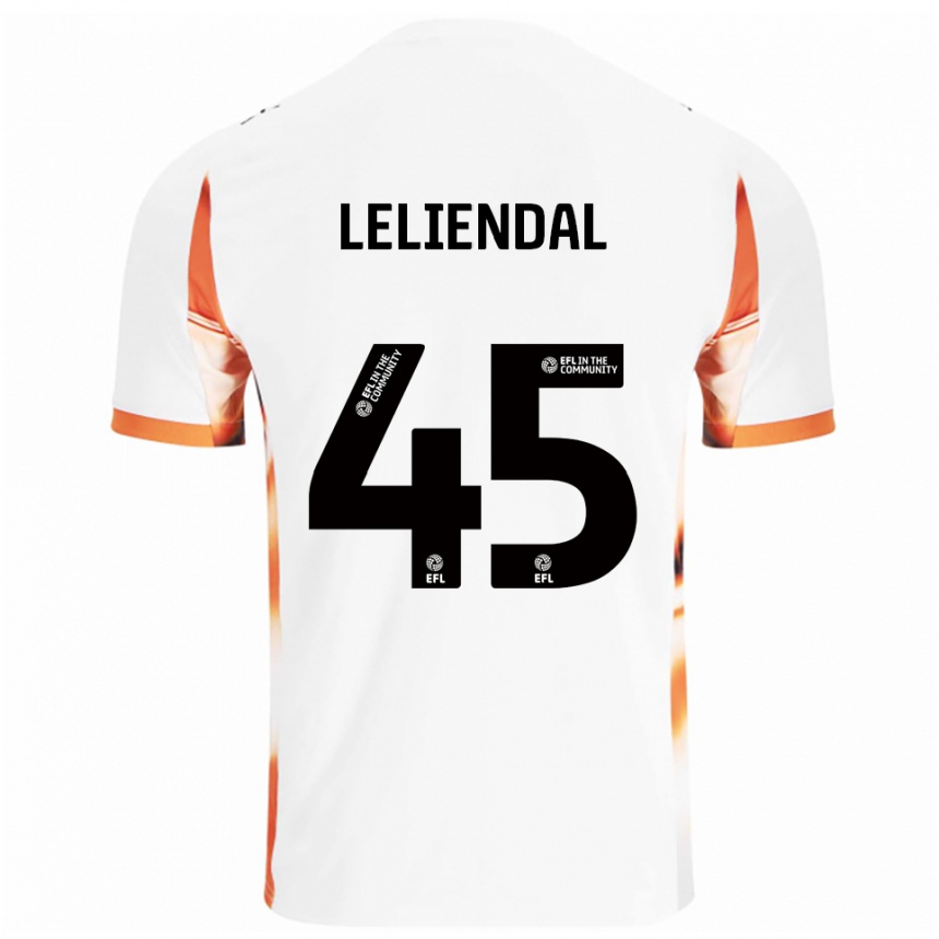 גברים כדורגל Ky-Mani Leliendal #45 לבן כתום שחור הרחק ג'רזי 2025/26