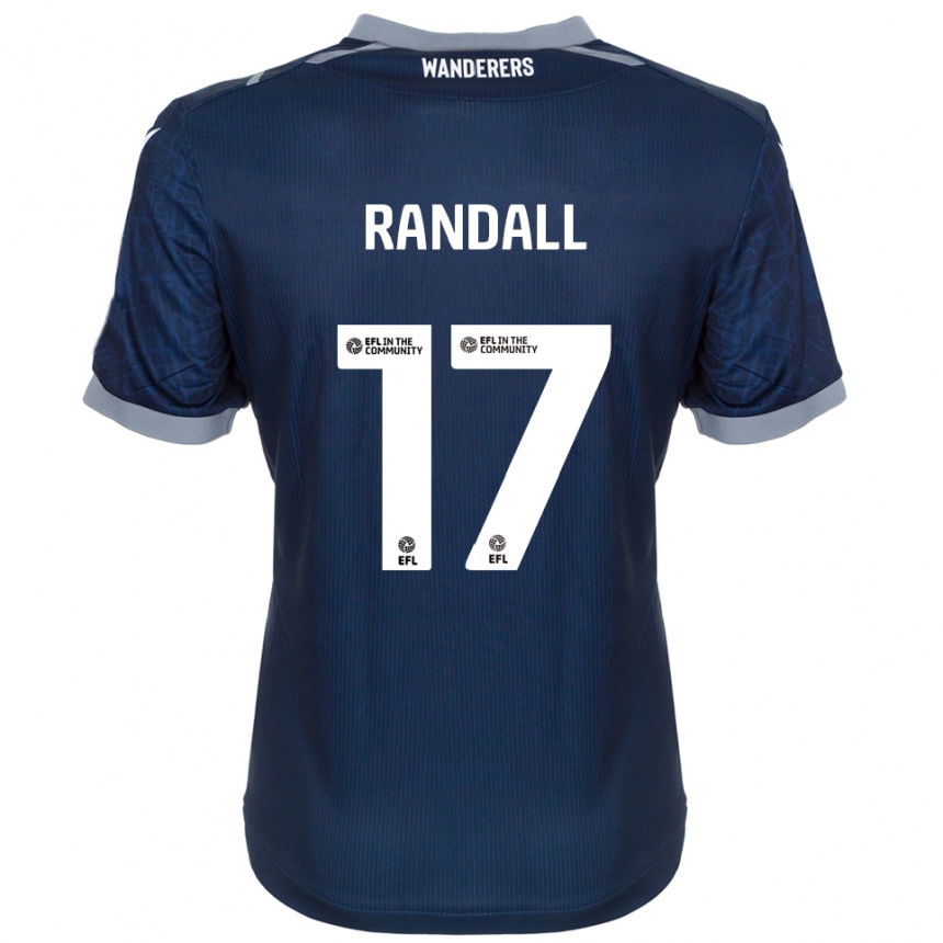 גברים כדורגל ג'ואל רנדל #17 כחול נייבי אפור הרחק ג'רזי 2025/26