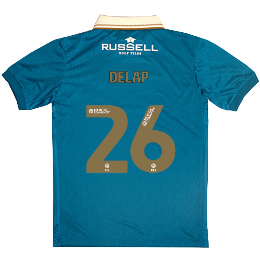 גברים כדורגל פין דלאפ #26 תכלת לבן הרחק ג'רזי 2025/26