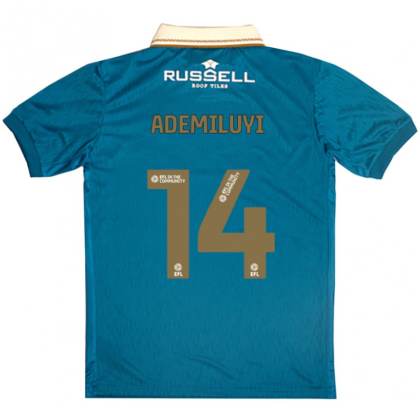 גברים כדורגל William Ademiluyi #14 תכלת לבן הרחק ג'רזי 2025/26