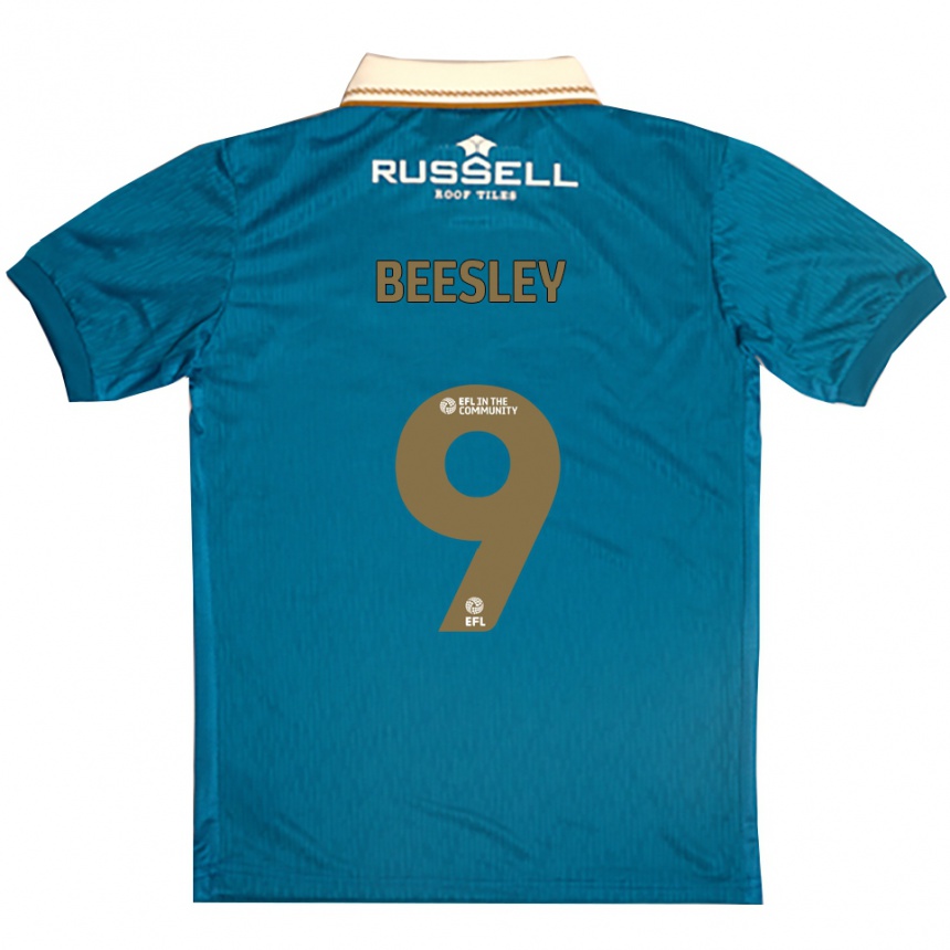 גברים כדורגל ג'ייק ביסלי #9 תכלת לבן הרחק ג'רזי 2025/26