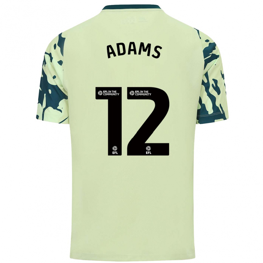 גברים כדורגל קלי אדמס #12 ירוק כהה הרחק ג'רזי 2025/26