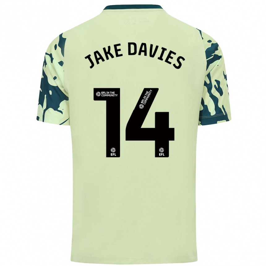גברים כדורגל ג'ייק דייויס #14 ירוק כהה הרחק ג'רזי 2025/26