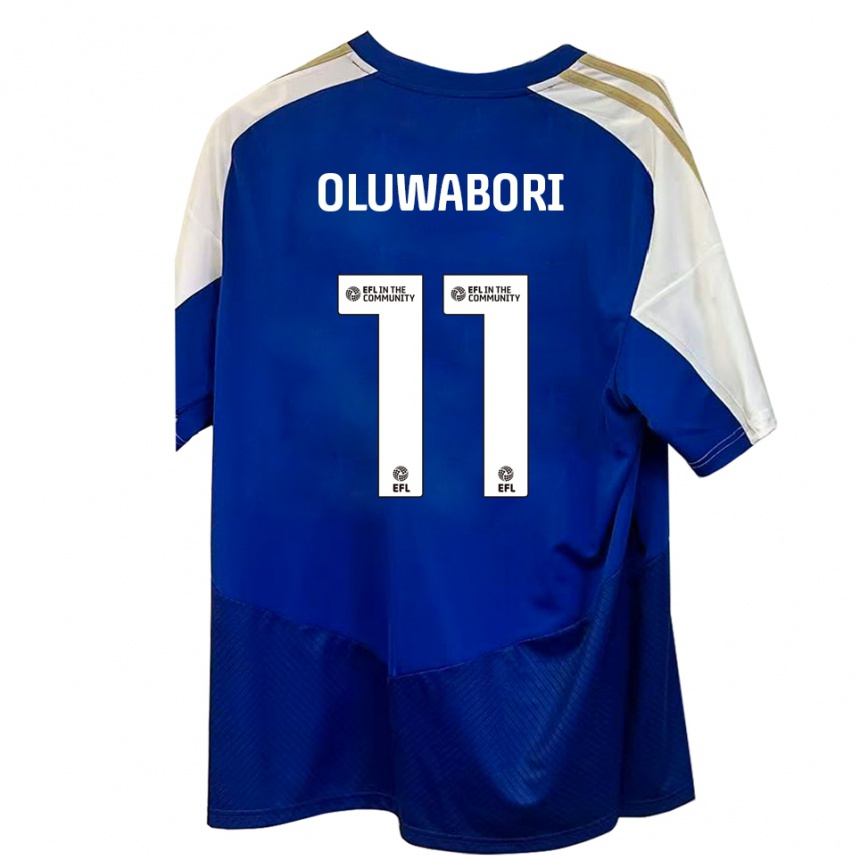 גברים כדורגל Andrew Oluwabori #11 כחול לבן זהב הרחק ג'רזי 2025/26