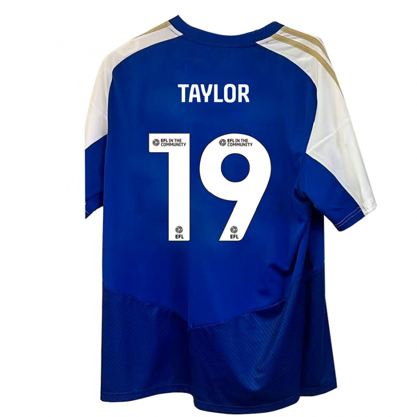 גברים כדורגל Mollie Taylor #19 כחול לבן זהב הרחק ג'רזי 2025/26