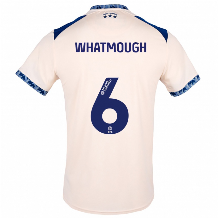 גברים כדורגל ג'ק ווטמו #6 לבן שמנת כחול נייבי הרחק ג'רזי 2025/26