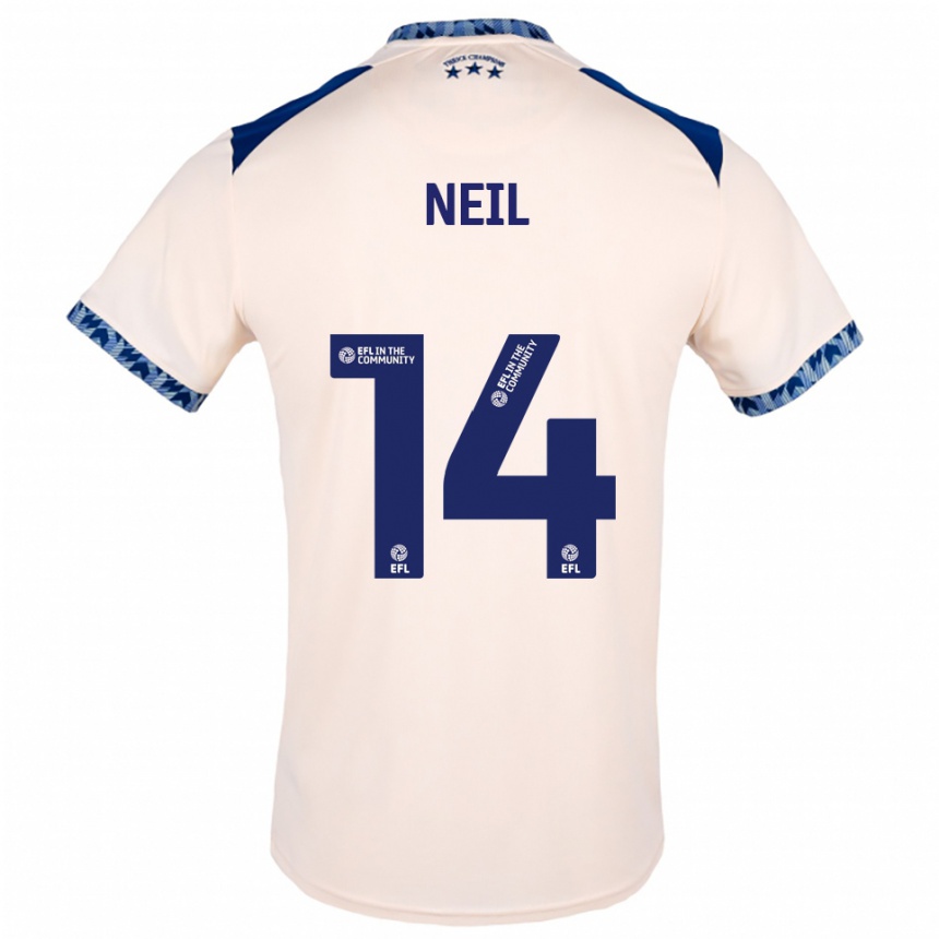 גברים כדורגל מרלי ניל #14 לבן שמנת כחול נייבי הרחק ג'רזי 2025/26