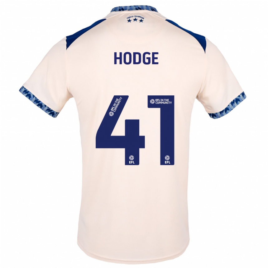 גברים כדורגל ג'ו הודג' #41 לבן שמנת כחול נייבי הרחק ג'רזי 2025/26