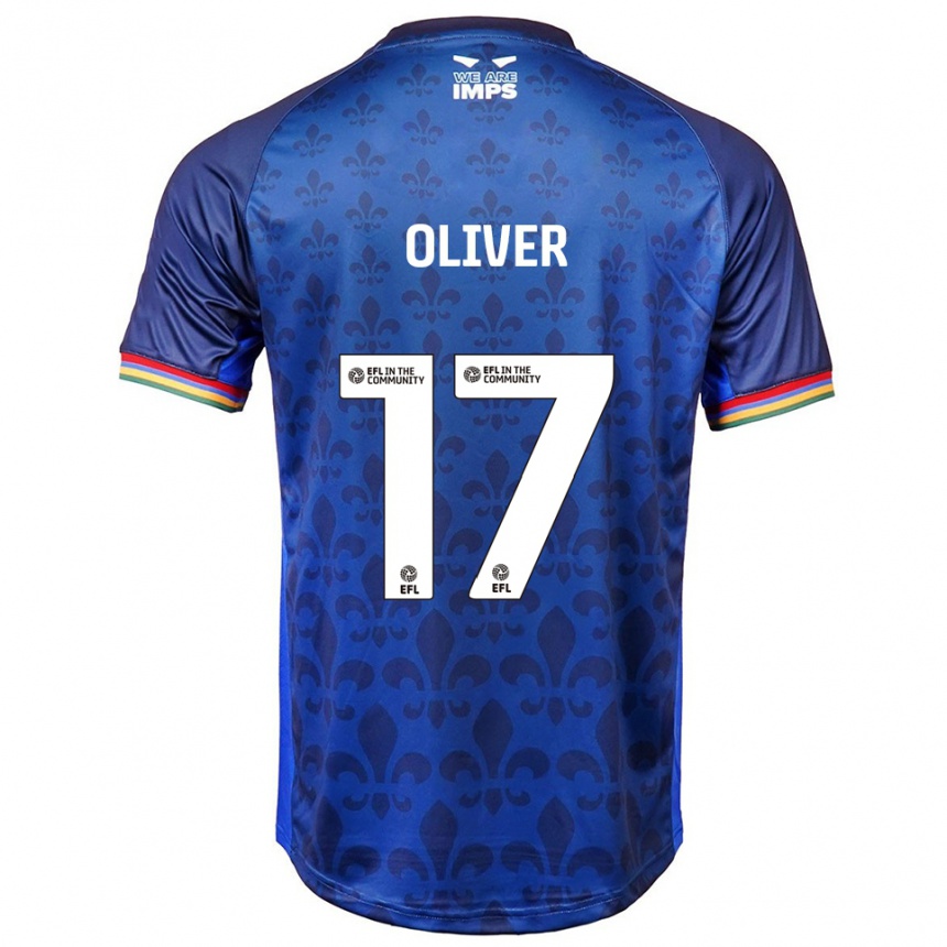 גברים כדורגל Kenzie Oliver #17 כחול נייבי הרחק ג'רזי 2025/26