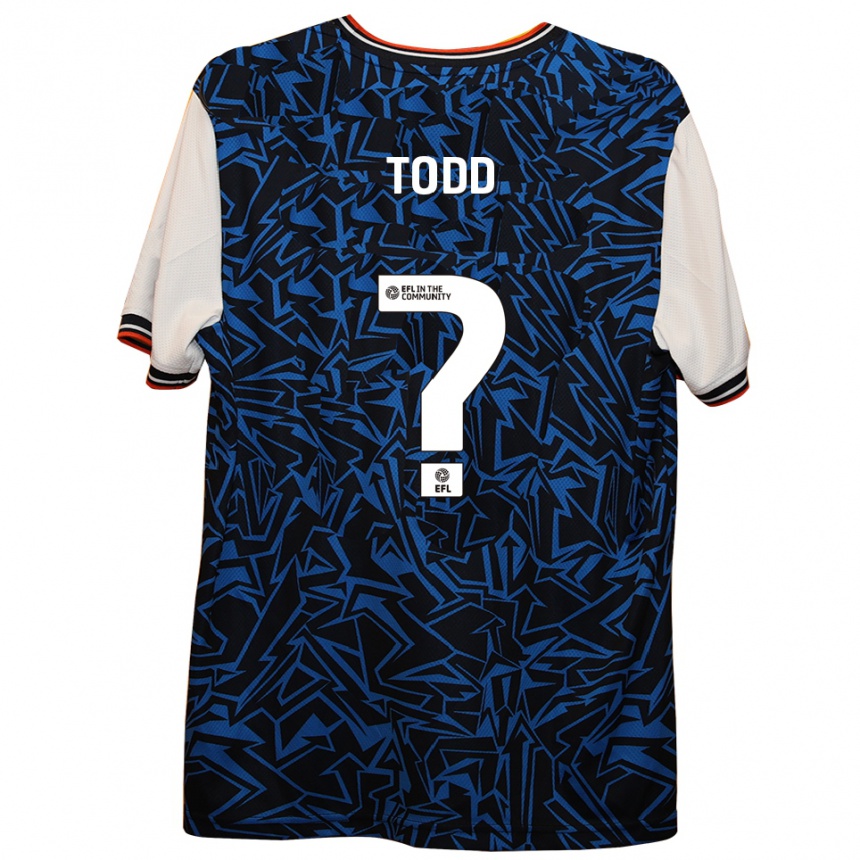 גברים כדורגל Carla Todd #0 כחול שחור לבן הרחק ג'רזי 2025/26