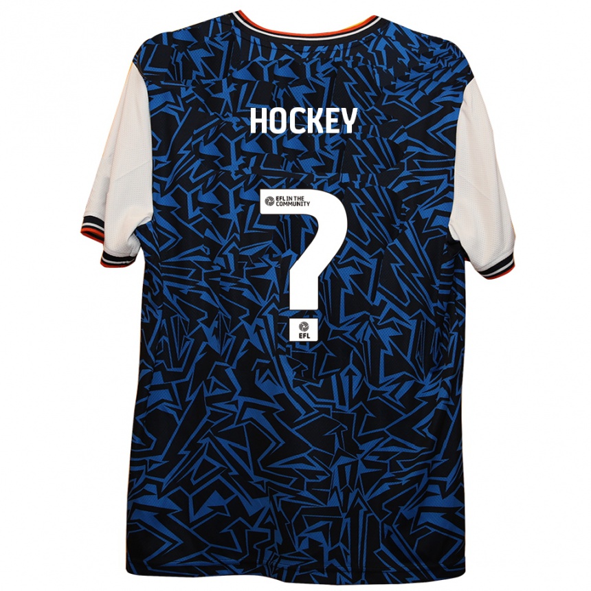 גברים כדורגל Cai Hockey #0 כחול שחור לבן הרחק ג'רזי 2025/26