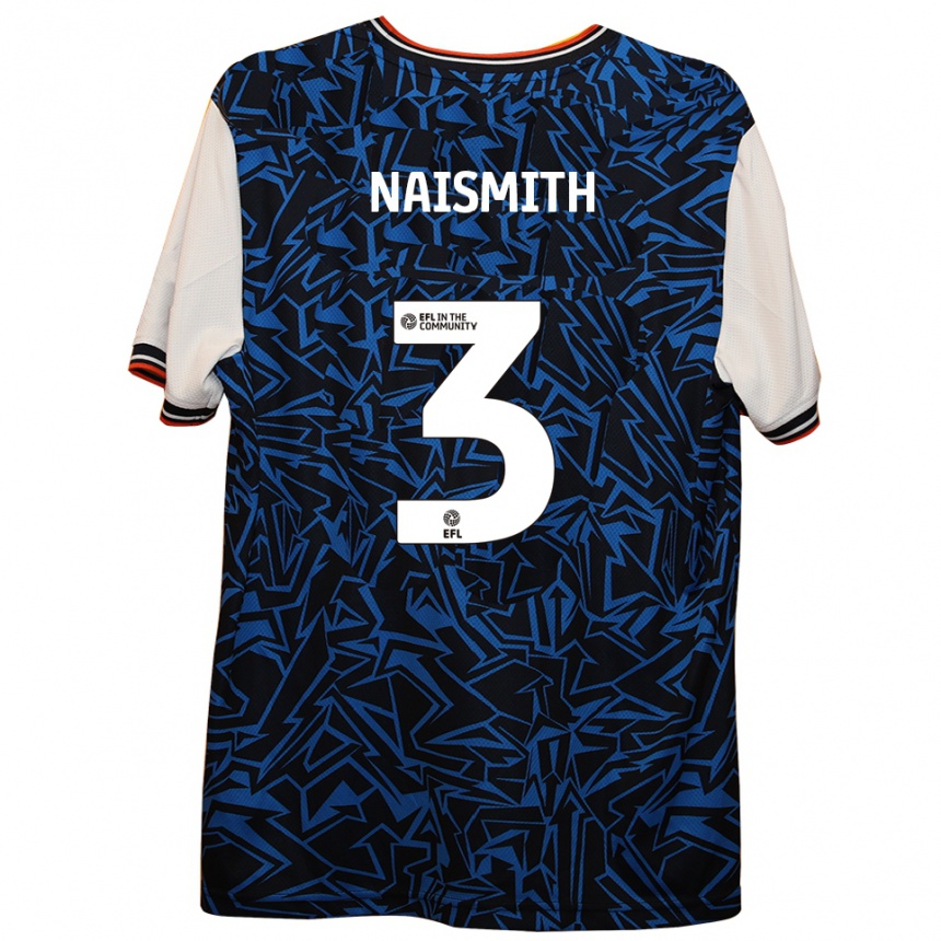 גברים כדורגל קאל נייסמית' #3 כחול שחור לבן הרחק ג'רזי 2025/26