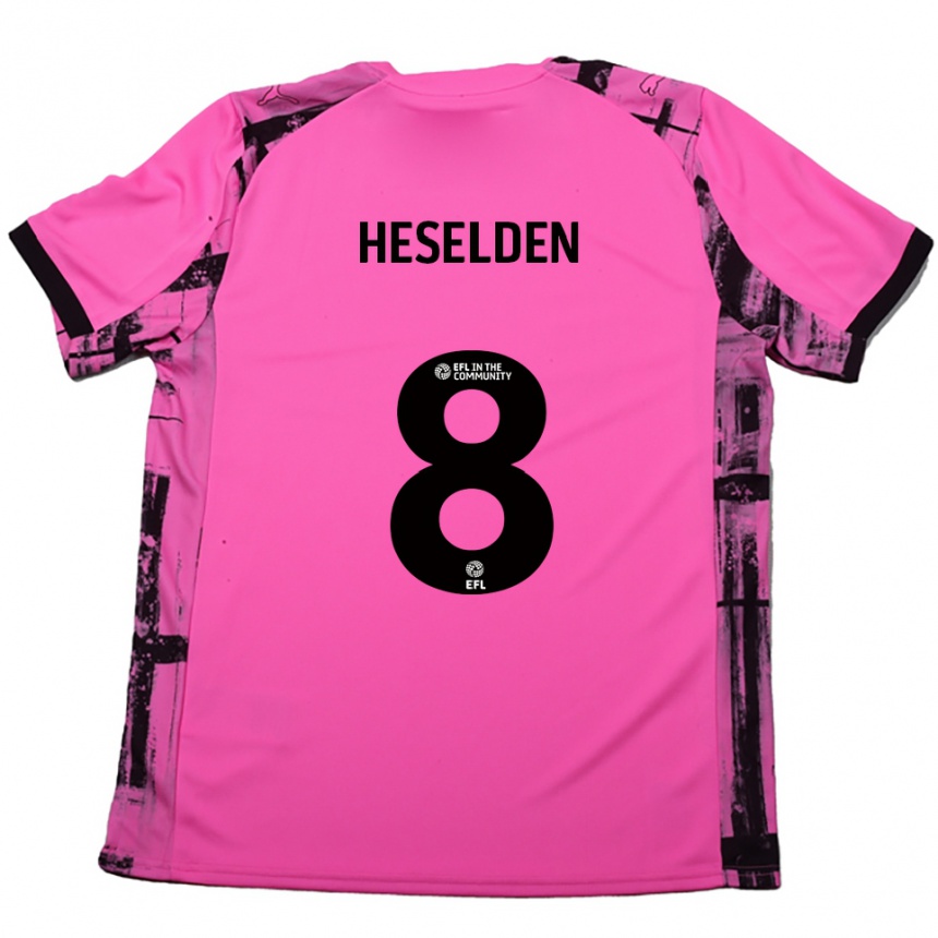 גברים כדורגל Ruby Heselden #8 אדום ורד שחור הרחק ג'רזי 2025/26