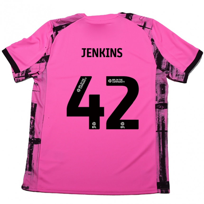 גברים כדורגל Leo Jenkins #42 אדום ורד שחור הרחק ג'רזי 2025/26