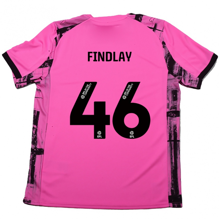 גברים כדורגל Freddie Findlay #46 אדום ורד שחור הרחק ג'רזי 2025/26