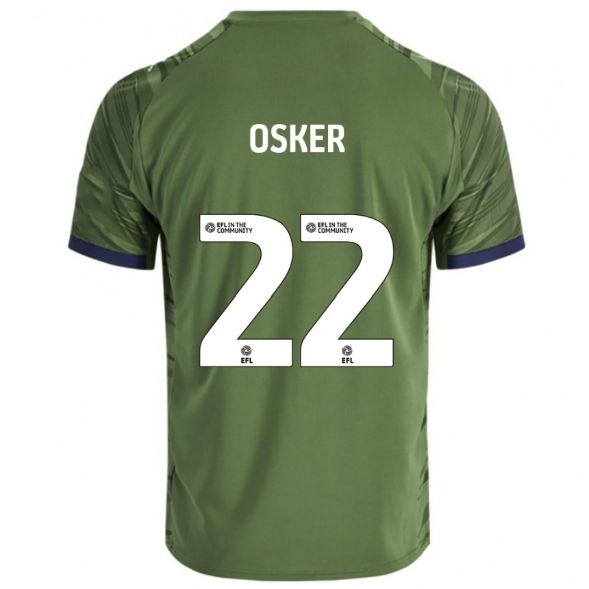 גברים כדורגל Edyn Osker #22 ירוק לבן הרחק ג'רזי 2025/26