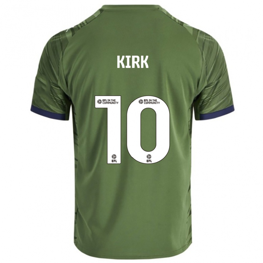 גברים כדורגל Tara Kirk #10 ירוק לבן הרחק ג'רזי 2025/26