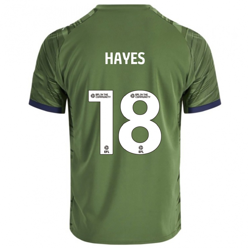 גברים כדורגל צ׳יאן הייז #18 ירוק לבן הרחק ג'רזי 2025/26