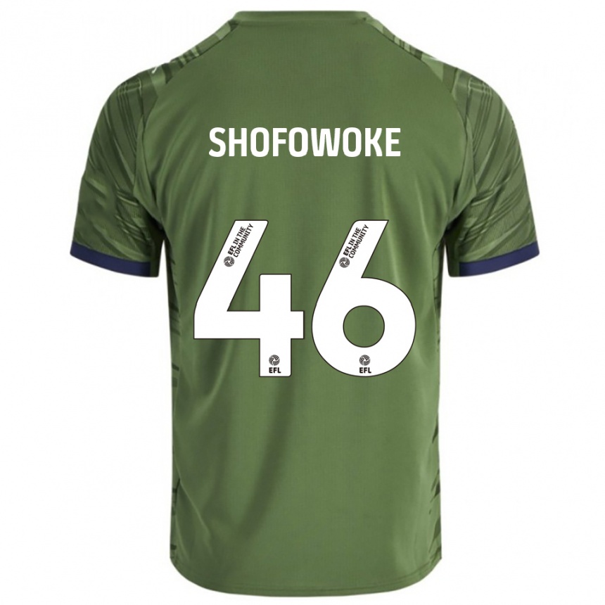 גברים כדורגל Boluwatife Shofowoke #46 ירוק לבן הרחק ג'רזי 2025/26