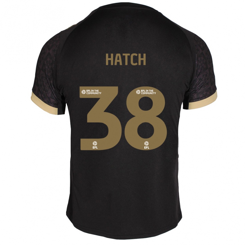 גברים כדורגל ג'וזף האץ' #38 שחור זהב הרחק ג'רזי 2025/26