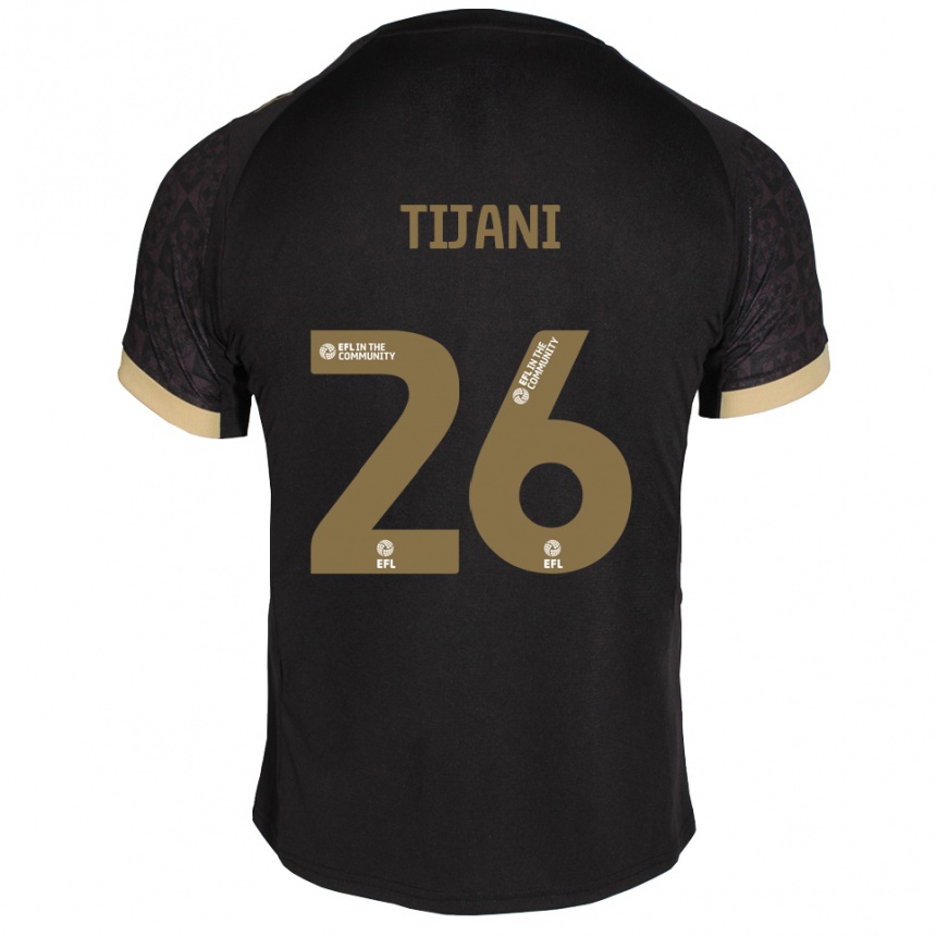 גברים כדורגל מוחמד טיג׳אני #26 שחור זהב הרחק ג'רזי 2025/26