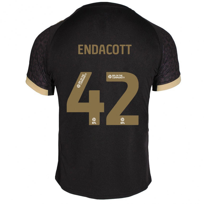 גברים כדורגל ג׳ק אנדקוט #42 שחור זהב הרחק ג'רזי 2025/26