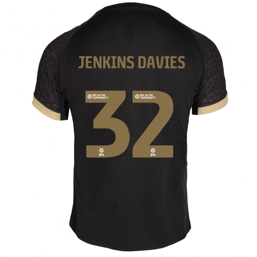 גברים כדורגל ויל ג'נקינס-דייוויס #32 שחור זהב הרחק ג'רזי 2025/26