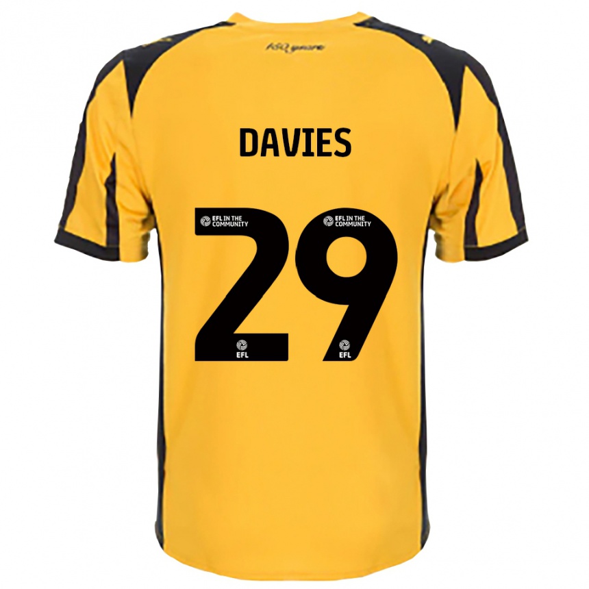 גברים כדורגל ארון דייוויס #29 כתום שחור הרחק ג'רזי 2025/26