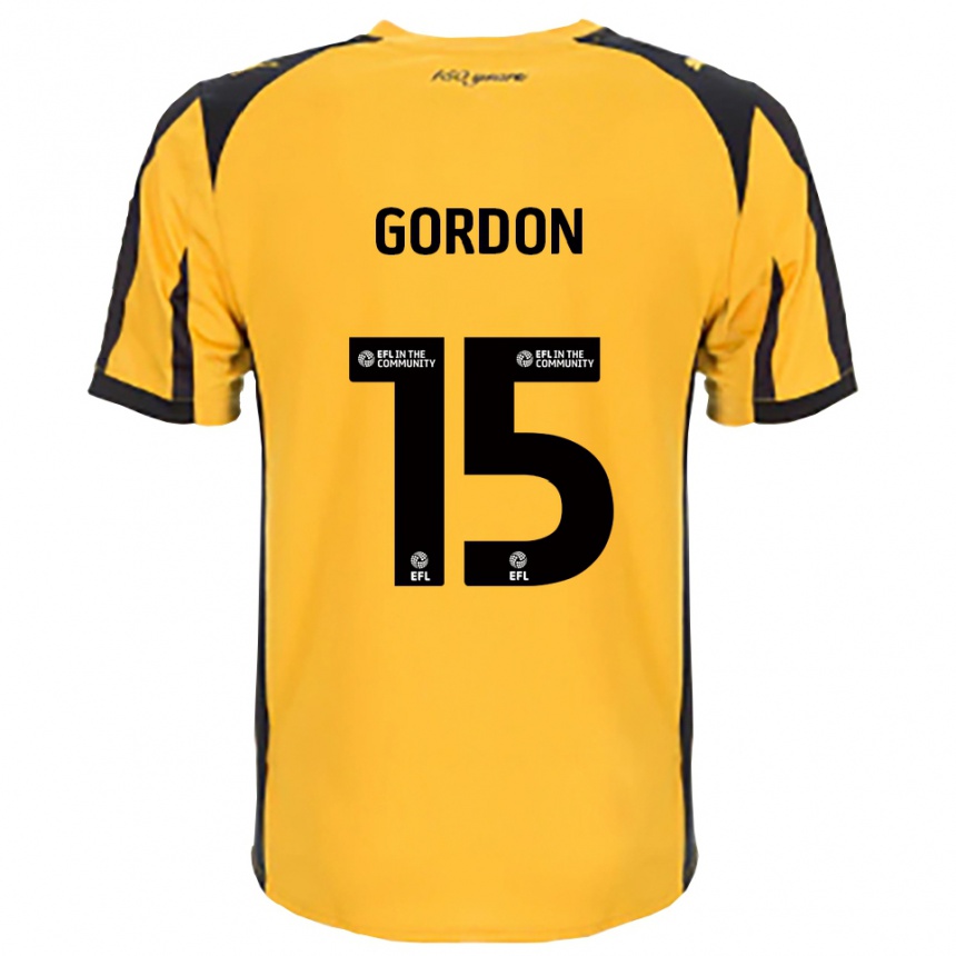 גברים כדורגל ליאם גורדון #15 כתום שחור הרחק ג'רזי 2025/26