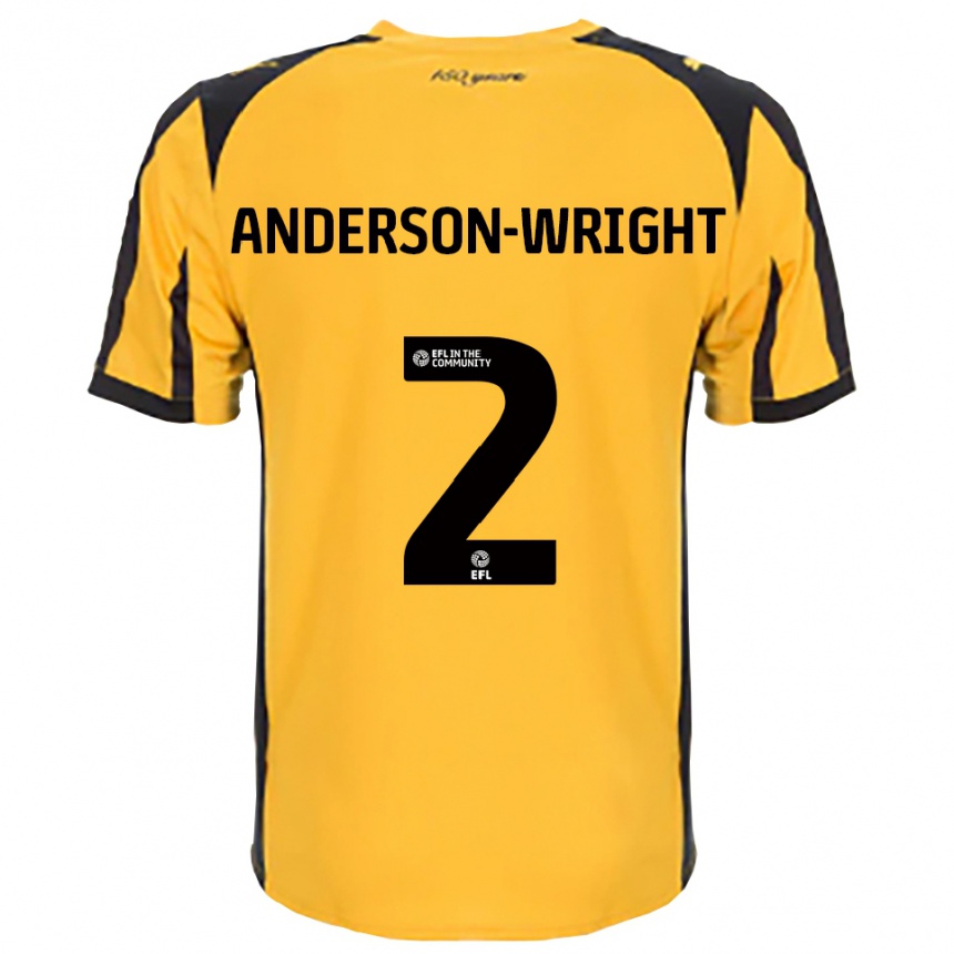 גברים כדורגל Daisy Anderson-Wright #2 כתום שחור הרחק ג'רזי 2025/26