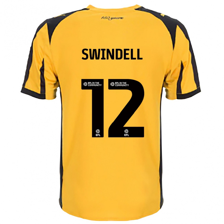 גברים כדורגל Chloe Swindell #12 כתום שחור הרחק ג'רזי 2025/26